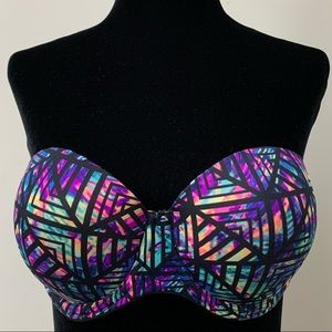 Victoria’s Secret Pink Tie Dye Geometric Strapless